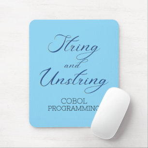 Cobol Programmeren String en Unstring Werkwoord Muismat