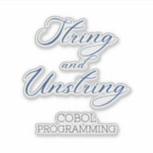 Cobol Programmeren String en Unstring Werkwoord St Sticker (Voorkant)
