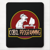 COBOL-programmeur - Oude-school coderingslegende Muismat (Voorkant)