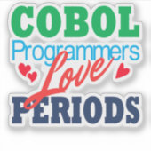 Cobol-programmeurs houden van punten sticker (Voorkant)