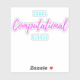 Cobol Programming Computational Usage Clause Sticker