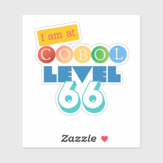 Cobol Programming Level 66 Sticker (Vel)