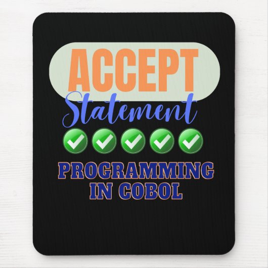 Cobol Programming With Accept Statement Muismat (Voorkant)