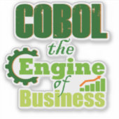 Cobol The Engine of Business Sticker (Voorkant)