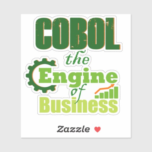 Cobol The Engine of Business Sticker (Feuille)