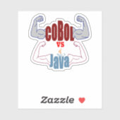 Cobol vs Java Programmeertalen Showdown Sticker (Vel)
