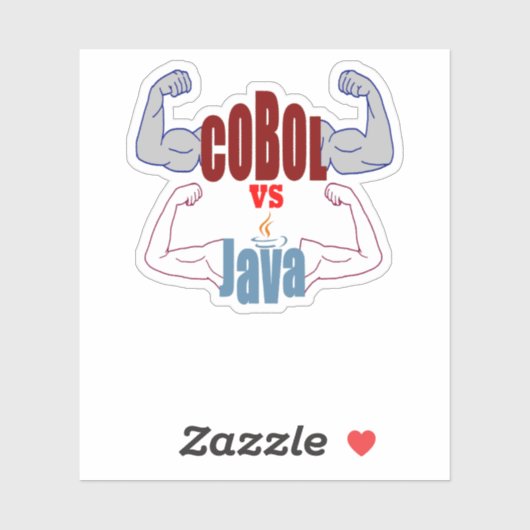 Cobol vs Java Programming Languages Showdown  Sticker (Vel)