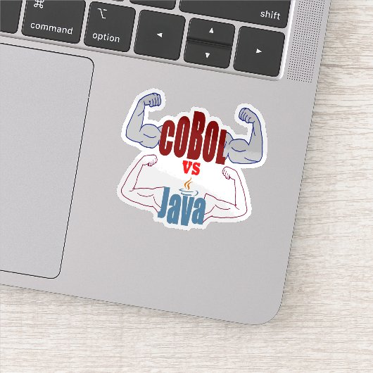 Cobol vs Java Programming Languages Showdown  Sticker (Detail)