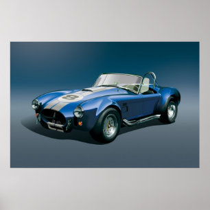 Cobra-427s blauw Poster