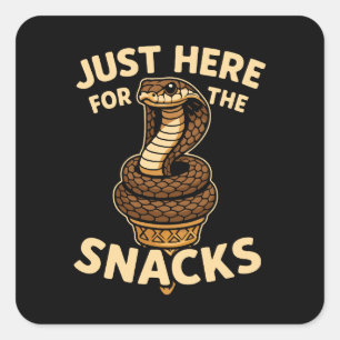 Cobra Cone Ice Cream Venom & Vanilla Vierkante Sticker