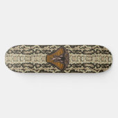 Cobra Fangs Faux Snakeskin Reptilian Snake Skateboard (Horizontaal)