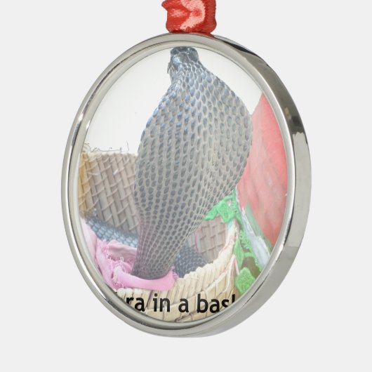 Cobra in Basket Art Print Metalen Ornament (Links)