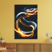 Cobra Slang Canvas Afdruk (Insitu (Woonkamer))