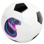 Cobra Slang in Vaporwave Esthetische Stijl Voetbal (Drie kwart)