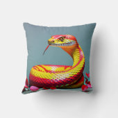 Cobra slang met levendige rode en gele schubben kussen (Achterkant)