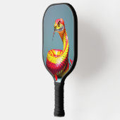 Cobra slang met levendige rode en gele schubben pickleball paddle (Links)