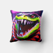 Cobra slang met lime groene lippen en roze oog bro kussen (Achterkant)