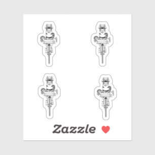 Cobra Snake rijdt met een fiets Sticker