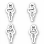 Cobra Snake rijdt met een fiets Sticker (Voorkant)