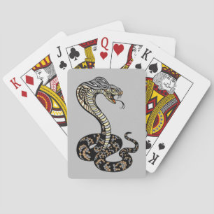 cobra snake trektas pokerkaarten