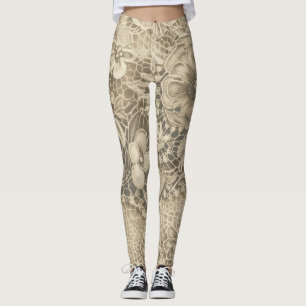"Cobweb wit kant" Leggings