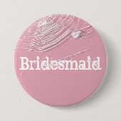 Cobwebs en White Spiders Bridesmaid Ronde Button 7,6 Cm (Voorkant)