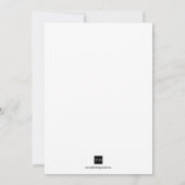 Coca brown scroll script elegant bruiloft kaart (Achterkant)