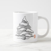 Coca chaud À feuillage persistant neige Jumbo Mug (Droite)