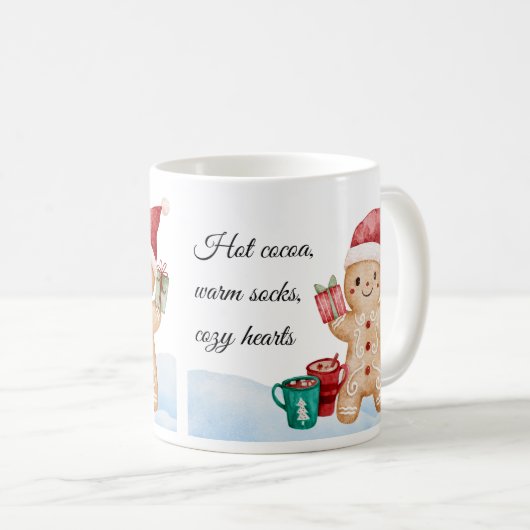 Coca chaud, Chaussettes chaudes Mug - Mug de Noël  (Devant droit)
