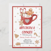 Coca chaud et biscuit Noël Invitation à la fête de (Devant)