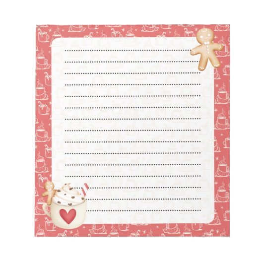 Coca chaud et pain d'épices Cookie Bloc-notes (Devant)