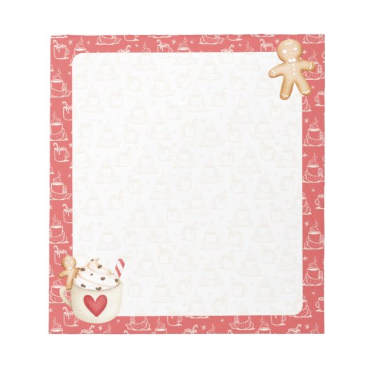 Coca chaud et pain d'épices Cookie Bloc-notes (Devant)