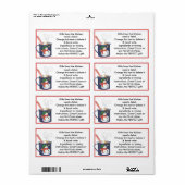 Coca chaud Mix Étiquette Cuisine étiquettes cadeau (Feuille entière)