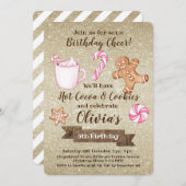 Coca chaud rose et biscuits INVITATION Anniversair (Devant / Derrière)