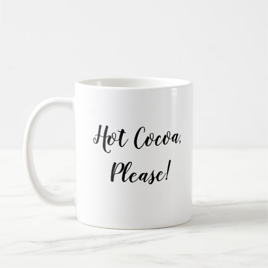 Coca chaud S'il vous plaît Typographie Café Mug (Gauche)