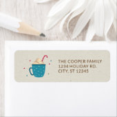 Coca chaud Warmest Wings Étiquette de adresse (En situation)