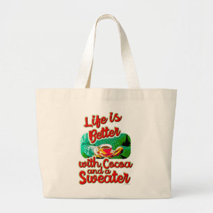 Coca Fun Holiday Sweater Grote Tote Bag