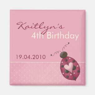 Coccinelle · Aimant d'invitation d'anniversaire