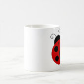 Coccinelle de bande dessinée - tasse de café blanc (Centre)