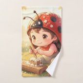 Coccinelle et le royaume de nectar caché (Serviette à main)