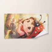 Coccinelle et le royaume de nectar caché (Serviette à main)