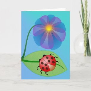 Coccinelle mignonne, d'amusement et Merci de fleur