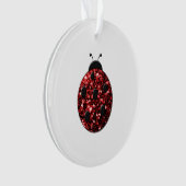 Coccinelle rouge foncé faux éclat de paillettes (devant)