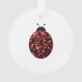Coccinelle rouge foncé faux éclat de paillettes (devant)