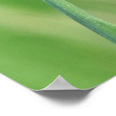Coccinelle sur un brin d'herbe Affiche (Coin)