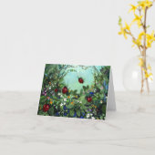 Coccinelles à la carte de note de jeu (Fleur jaune)