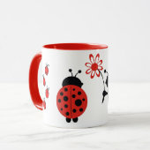 Coccinelles avec la tasse de fleur (Devant gauche)