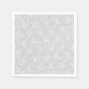 Cocette roze lint en rozentuin servet