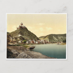 Cochem en castle, Moselle, dal van de Duitse cla Briefkaart