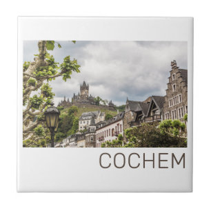 Cochem Moezel Panorama Duitsland Souvenir Tegeltje